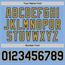 Load image into Gallery viewer, Custom Light Blue Black-Old Gold Authentic Sleeveless Baseball Jersey
