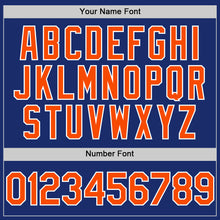 Load image into Gallery viewer, Custom Royal Orange-White Authentic Sleeveless Baseball Jersey
