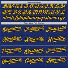 Load image into Gallery viewer, Custom Royal Black-Gold Authentic Sleeveless Baseball Jersey
