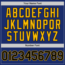 Load image into Gallery viewer, Custom Royal Black-Gold Authentic Sleeveless Baseball Jersey
