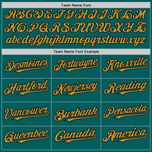 Load image into Gallery viewer, Custom Teal Old Gold-Black Authentic Sleeveless Baseball Jersey
