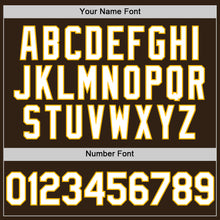 Load image into Gallery viewer, Custom Brown White-Gold Authentic Sleeveless Baseball Jersey
