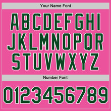 Load image into Gallery viewer, Custom Pink Green-White Authentic Sleeveless Baseball Jersey
