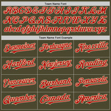 Load image into Gallery viewer, Custom Olive Red-Cream Authentic Sleeveless Salute To Service Baseball Jersey
