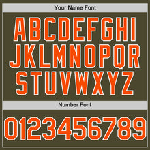 Load image into Gallery viewer, Custom Olive Orange-White Authentic Sleeveless Salute To Service Baseball Jersey
