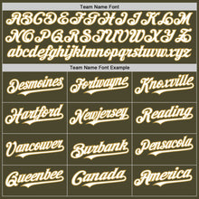 Load image into Gallery viewer, Custom Olive White-Old Gold Authentic Sleeveless Salute To Service Baseball Jersey
