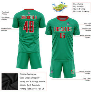 Custom Black Neon Green-White Sublimation Soccer Uniform Jersey