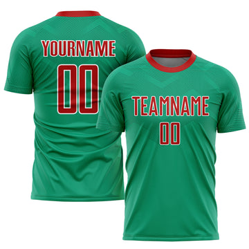 Custom Black Neon Green-White Sublimation Soccer Uniform Jersey