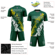 Load image into Gallery viewer, Custom Green Yellow-White Sublimation Soccer Uniform Jersey
