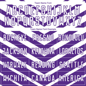 Custom Purple White Arrow Shapes Sublimation Soccer Uniform Jersey