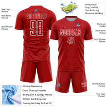 Load image into Gallery viewer, Custom Red White Sublimation Soccer Uniform Jersey
