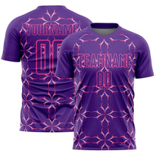 Load image into Gallery viewer, Custom Purple Pink Damask Pattern Sublimation Soccer Uniform Jersey
