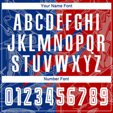 Load image into Gallery viewer, Custom Graffiti Pattern Red-Royal USA Scratch Sublimation Soccer Uniform Jersey
