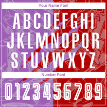Load image into Gallery viewer, Custom Graffiti Pattern Red-Medium Purple Scratch Sublimation Soccer Uniform Jersey
