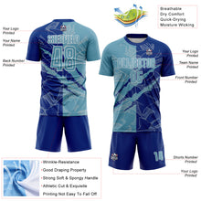 Load image into Gallery viewer, Custom Graffiti Pattern Shadow Blue-Royal Scratch Sublimation Soccer Uniform Jersey
