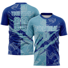 Load image into Gallery viewer, Custom Graffiti Pattern Shadow Blue-Royal Scratch Sublimation Soccer Uniform Jersey
