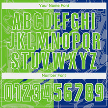 Load image into Gallery viewer, Custom Graffiti Pattern Aurora Green-Royal Scratch Sublimation Soccer Uniform Jersey
