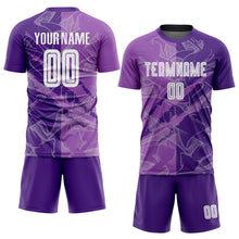 Load image into Gallery viewer, Custom Graffiti Pattern Medium Purple-Purple Scratch Sublimation Soccer Uniform Jersey

