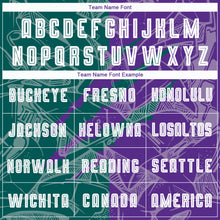 Load image into Gallery viewer, Custom Graffiti Pattern Midnight Green-Purple Scratch Sublimation Soccer Uniform Jersey
