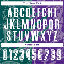 Load image into Gallery viewer, Custom Graffiti Pattern Midnight Green-Purple Scratch Sublimation Soccer Uniform Jersey
