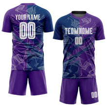Load image into Gallery viewer, Custom Graffiti Pattern US Navy Blue-Purple Scratch Sublimation Soccer Uniform Jersey
