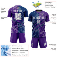 Load image into Gallery viewer, Custom Graffiti Pattern US Navy Blue-Purple Scratch Sublimation Soccer Uniform Jersey
