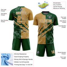 Load image into Gallery viewer, Custom Graffiti Pattern Old Gold-Green Scratch Sublimation Soccer Uniform Jersey
