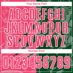 Custom Graffiti Pattern Neon Pink-Green Scratch Sublimation Soccer Uniform Jersey