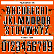 Load image into Gallery viewer, Custom Orange Black-Old Gold Abstract Fragment Art Sublimation Soccer Uniform Jersey
