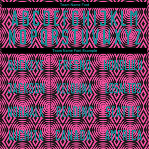 Custom Pink Teal-Black Geometric Shapes Sublimation Soccer Uniform Jersey