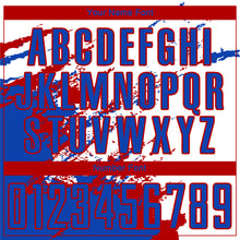 Load image into Gallery viewer, Custom White Thunder Blue-Red Abstract Fragment Art Splash Sublimation Soccer Uniform Jersey
