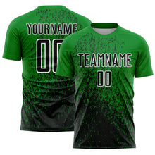 Load image into Gallery viewer, Custom Grass Green Black-White Abstract Fragment Art Sublimation Soccer Uniform Jersey
