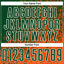 Load image into Gallery viewer, Custom Green Orange-White Abstract Fragment Art Sublimation Soccer Uniform Jersey
