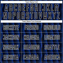 Load image into Gallery viewer, Custom Black Thunder Blue-White Geometric Shape Sublimation Soccer Uniform Jersey
