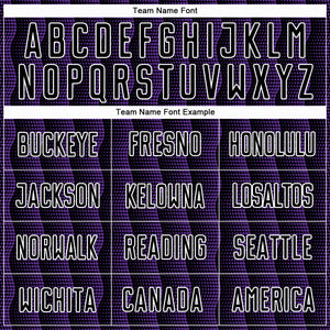 Custom Black Purple-White Geometric Shape Sublimation Soccer Uniform Jersey