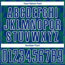 Load image into Gallery viewer, Custom Royal Kelly Green-White Line Sublimation Soccer Uniform Jersey
