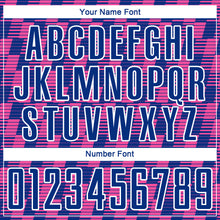 Load image into Gallery viewer, Custom Royal Pink-White Line Sublimation Soccer Uniform Jersey
