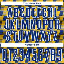 Load image into Gallery viewer, Custom Royal Gold-White Line Sublimation Soccer Uniform Jersey
