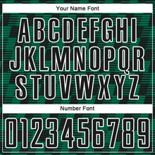 Load image into Gallery viewer, Custom Black Kelly Green-White Line Sublimation Soccer Uniform Jersey
