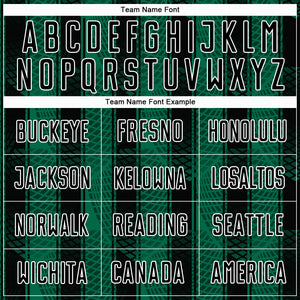 Custom Black Kelly Green-White Abstract Network Sublimation Soccer Uniform Jersey
