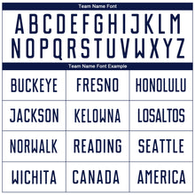 Load image into Gallery viewer, Custom White Navy Sublimation Soccer Uniform Jersey
