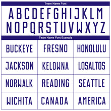 Load image into Gallery viewer, Custom White Dark Purple Sublimation Soccer Uniform Jersey
