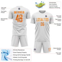 Load image into Gallery viewer, Custom White Bay Orange Sublimation Soccer Uniform Jersey
