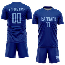 Load image into Gallery viewer, Custom Royal Light Blue Sublimation Soccer Uniform Jersey
