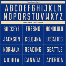 Load image into Gallery viewer, Custom Royal Cream Sublimation Soccer Uniform Jersey
