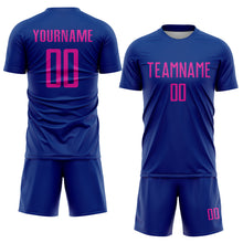 Load image into Gallery viewer, Custom Royal Deep Pink Sublimation Soccer Uniform Jersey
