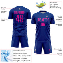 Load image into Gallery viewer, Custom Royal Deep Pink Sublimation Soccer Uniform Jersey

