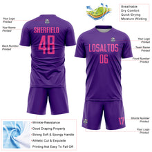 Load image into Gallery viewer, Custom Purple Pink Sublimation Soccer Uniform Jersey

