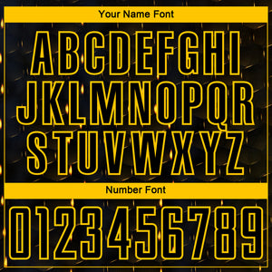 Custom Black Yellow Geometric Shape Sublimation Soccer Uniform Jersey