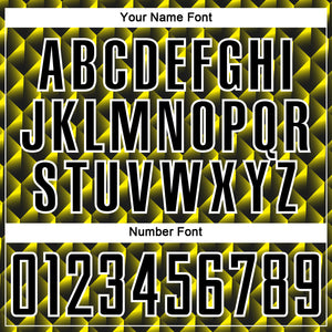 Custom Black Light Yellow-White Geometric Shape Sublimation Soccer Uniform Jersey